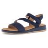 Riemchensandale GABOR "RHODOS", Damen, Gr. 36, blau (dunkelblau), Nubukleder, klassisch, Schuhe, Sommerschuh, Sandalette, Keilabsatz, in Bequemweite G (weit), Topseller