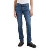 Straight-Jeans MARC O'POLO "aus Bio-Baumwolle-Mix", Damen, Gr. 27, Länge 34, blau (authentic mid blau wash), Obermaterial: 90% Baumwolle, 9% Polyester, 1% Elasthan, unifarben, casual, gerade normal, Jeans
