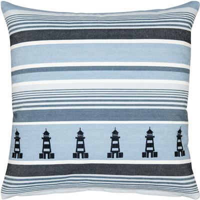 Dekokissen PAD "MARINA", blau (light blau), B:45cm L:45cm, Obermaterial: 100% Baumwolle, Dekokissen_Sitzkissen_Kissenhüllen, Made in Europe, Kissenhülle ohne Füllung, 1 Stück Image