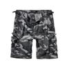 Stoffhose BRANDIT "Brandit Herren BDU Ripstop Shorts", Herren, Gr. M, US-Größen, grau (grau camo), 100% Baumwolle, normal, Hosen