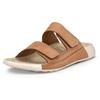 Pantolette ECCO "COZMO W", Damen, Gr. 37, braun, Leder, sportlich, Schuhe, Sommerschuh, Schlappen mit zwei Klettverschlussriemen