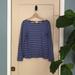 J. Crew Tops | J Crew Blue And White Striped Long Sleeve Top | Color: Blue/White | Size: Xs