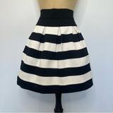 Anthropologie Skirts | Anthropologie Girls From Savoy White And Black Stripped Skirt Size Medium/Large | Color: Black/White | Size: M