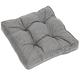 Beautissu Outdoor Lounge Cushion 60x60cm - Comfortable Seat Cushion 10cm thick Cushion Seat Cover Dirt & Water Repellent Garden Cushion Garden Furniture Rattan Lounge Cover Anthracite - BeauFlair