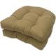 AALLYN Outdoor Seat Cushions Set, 2pcs 19x19inch Waterproof Chair Seat Cushion, Patio Furniture Cushions, Tufted Chair Pad for Wicker Chair(Color:Coffee)