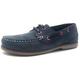 Womens Boat Shoes Deck Leather Nubuck Smooth Lightweight Trainers UK 4-8 (Navy/Pink 2, UK Footwear Size System, Adult, Women, Numeric, Medium, 7)