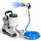QUTBAG 1600W High Pressure Paint Sprayer, 2.5L/Min Portable Airless Paint Sprayer with 3 Adjustable Speed, 2L HVLP Paint Sprayer Wall Spray Gun for Home Exterior House Interior DIY Painting