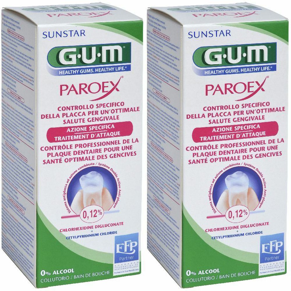 GUM® PAROEX® collutorio Set da 2 2x300 ml Collutorio