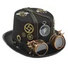 Steampunk Traveler Hat Steampunk Top Hat per uomo con occhiali Steampunk Hat