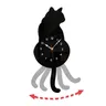 Black-Cat Pendel Wanduhr Katzen uhr Katzen uhr mit beweglichem Schwanz Katzen schwingen skurrile