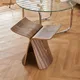 Table Basse de Salon en Bois Massif Design Nordique Danois Piste Papillon Mobilier d'Appoint