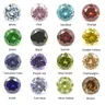 100pcs 0.8～4.0 Round Cut Multi Various colors loose cubic zirconia bead zircon stone aaaaa For Diy