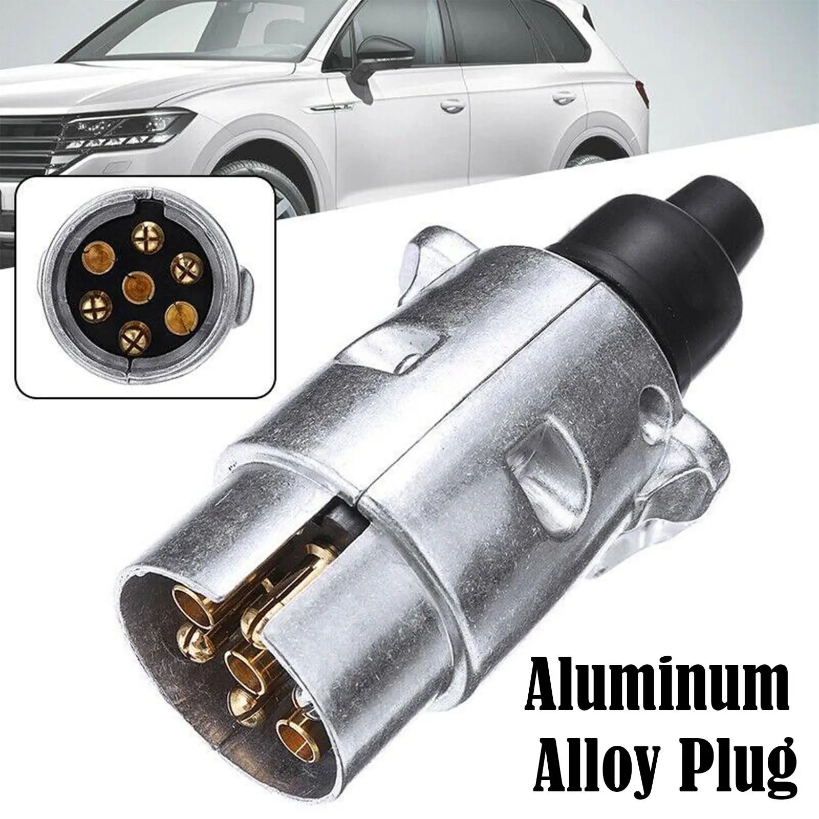 Durevole 7 Pin in lega di alluminio spina rimorchio camion rimorchio elettrico connettore 12V spina europea sostituzione professionale per camion
