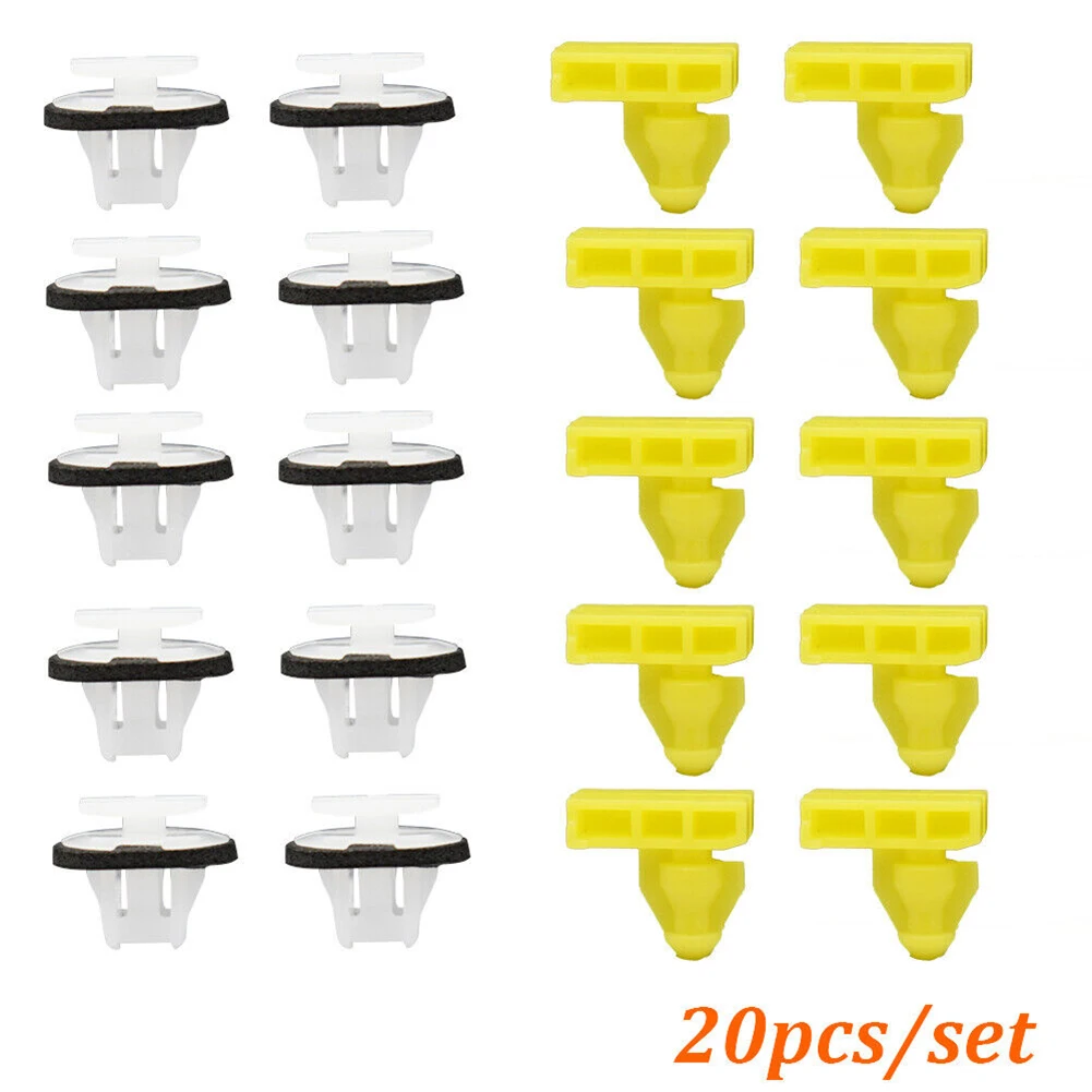20Pcs Auto Radlauf Surround Trim Clips Für Nissan Juke X-Trail T31 Murano Flügel Form Auto Nieten 76882-JG10A 76847-JG00A Image
