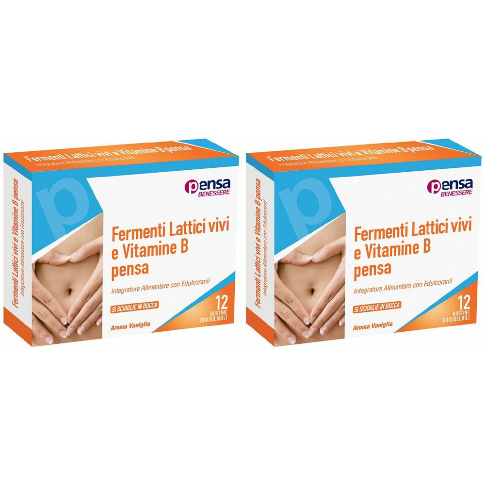 Pensa BENESSERE Fermenti Lattici Vivi e Vitamine B Bustine Set da 2 2x