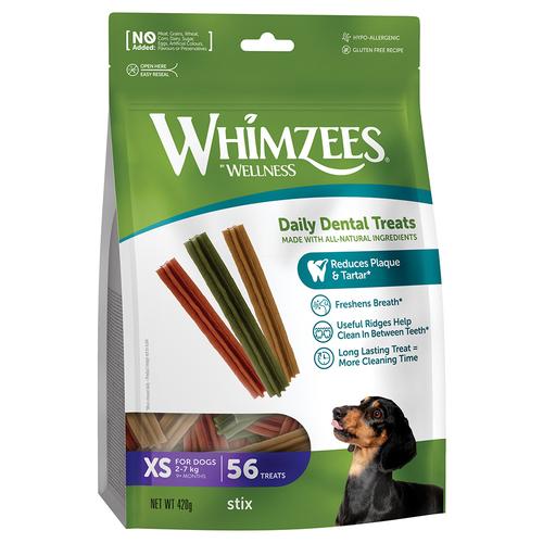 360g Whimzees Wellness Stix für Hunde Größe XS: (2-7kg,56 Stück) Hundesnacks