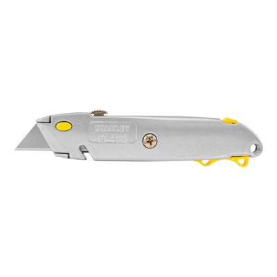 Stanley Quick-Change 8 1/2" Steel Retractable Utility Knife with 3 Heavy-Duty Blades 10-499