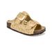 Tenly Round Toe Slip-on Casual Sandals - Metallic - Nine West Flats