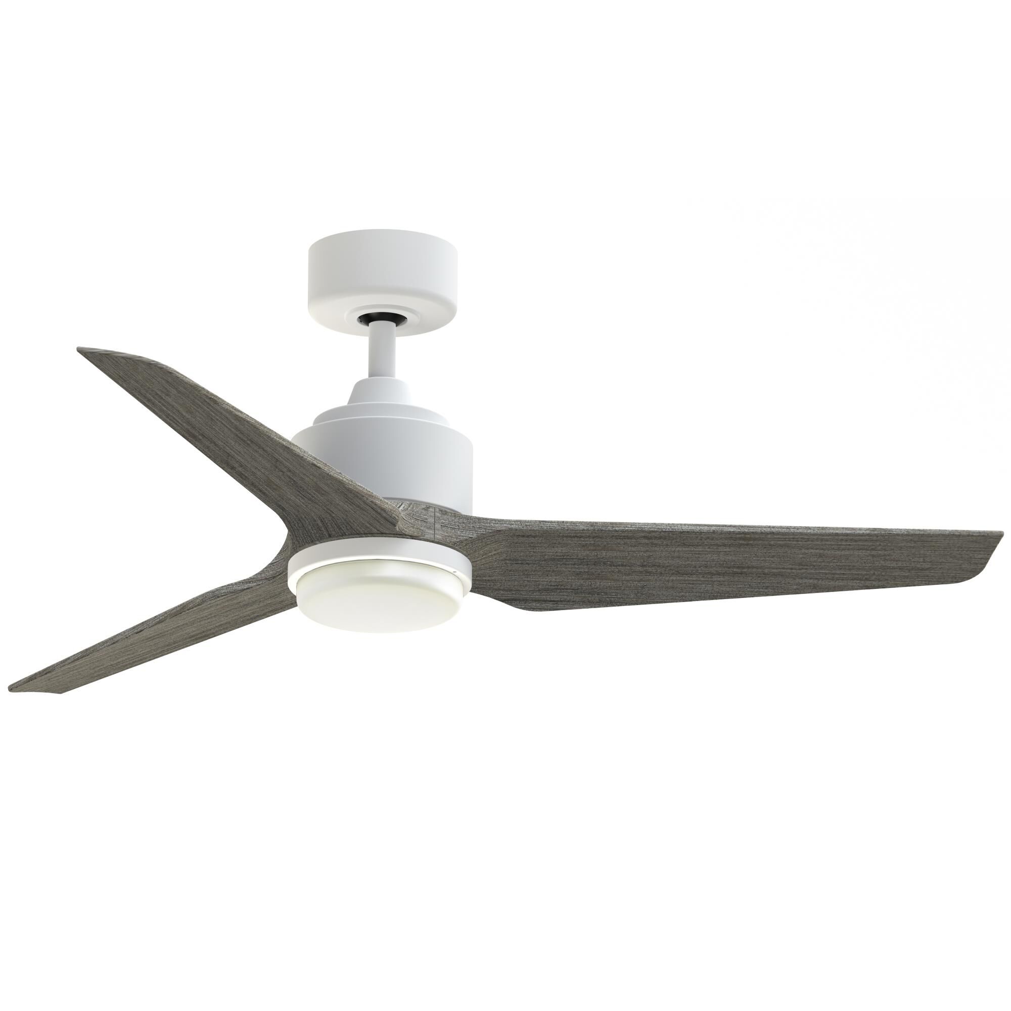Fanimation Triaire Custom 48 Inch Ceiling Fan with Light Kit - FPD8514MWW-48WEW-LK