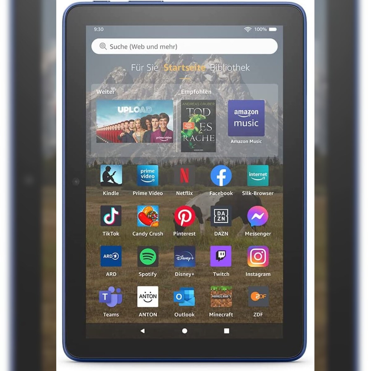 Amazon Fire HD 8 Tablet 2022 mit Alexa 20,32cm (8 Zoll) HD-Display 32 GB mit Spezialangeboten - Blau Image