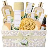 Spa Gift Baskets for JMS2 Women Spa Luxetique Spa Gifts for Women Birthday Gifts for Women 12pc Vanilla Bath Gift Set Self Care Gifts for Women Spa Kit for Women Easter Gifts for Women