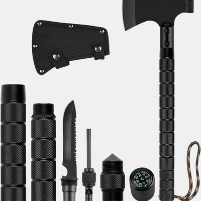 Vigor Survival Hatchet & Camping Axe With Fixed Blade Knife Combo Set, Full Tang Tactical Axe for Outdoor - Bulk 3 Sets