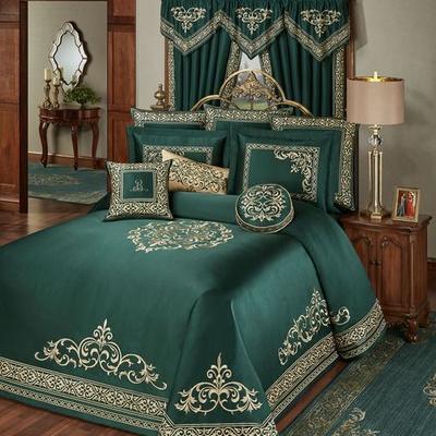 Balmoral Grande Bedspread Set Emerald Green, King, Emerald Green