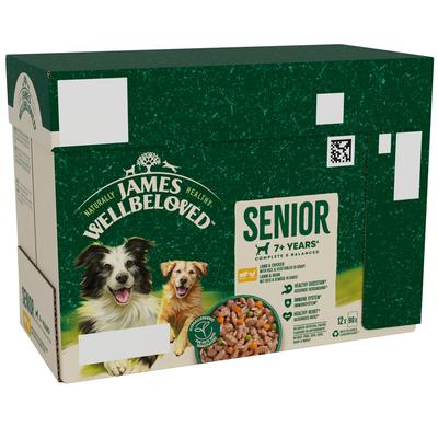 12x90g Senior Hypoallergenic Lamb & Chicken with Rice James Wellbeloved Wet Dog Food
