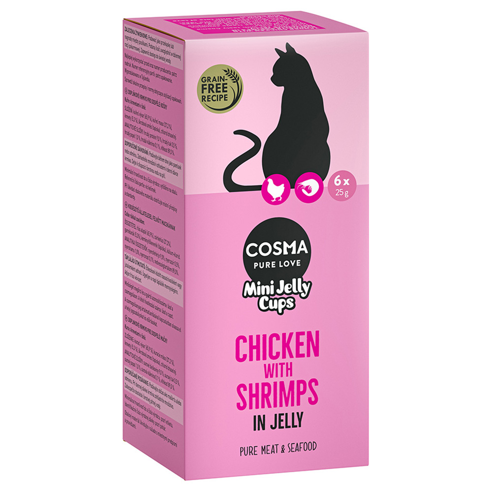 24x25g Chicken/Shrimps Cosma Mini Jelly Snack for Cats
