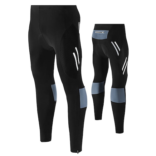 TRYSIL Herren Fahrradhose Fahhrad Hosen Gepolsterte Shorts / Chamois Mountainbike MTB Straßenradsport Sport Feuchtigkeitsdurchlässigkeit Stretch Leicht Rückentasche Marineblau Schwarz Spandex Image