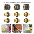 ZZkhGo Holiday Gift Finder 3/4 Inch Garden Hose Fitting Quick Connector Male and Female Set 2 Set Hose Bracket Removable Rust Water Hose Bracket Hose Splitter Garden Hose Splitter Garden