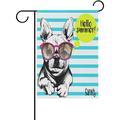 GZHJMY Summer French Bulldog Garden Flag 12 x 18 Inch Vertical Double Sided Welcome Yard Garden Flag Seasonal Holiday Outdoor Decorative Flag for Patio Lawn Home Decor Farmhouse Party House Flags