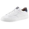 Sneaker RIEKER SPORT, Herren, Gr. 40, bunt (weiß, dunkelblau), Leder, sportlich, Schuhe, mit Leder-Innenfutter, Freizeitschuh, Halbschuh, Schnürschuh