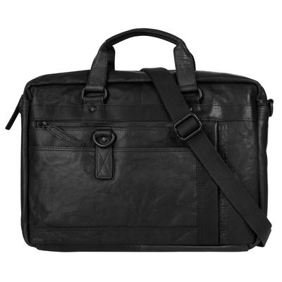 Aktentasche SPIKES & SPARROW, Damen, Gr. B/H/T: 40cm x 28cm x 9cm onesize, schwarz, Leder, unifarben, leicht glänzend, Taschen, echt Leder Image