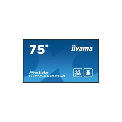 iiyama LH7554UHS-B1AG Signage-Display Digital Beschilderung Flachbildschirm 190.5 cm (75") LCD WLAN 500 cd/m² 4K Ultra H