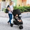 Baby Jogging Stroller with Adjustable Canopy for Newborn-Black - 41" x 24" x 42" (L x W x H)