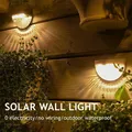 6er Pack LED Solar Licht Außenwand lampen Energie Garten Lampen wasserdichte Solar Zaun Lampe