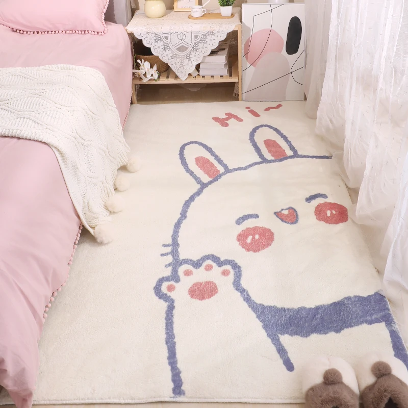Schlafzimmer Teppich Cartoon Mädchen Neue Wohnkultur Wohnzimmer Teppich Rechteckigen Flauschigen Weichen Rosa Zimmer Decor Teppich Baby Spielen Matte netter Teppich
