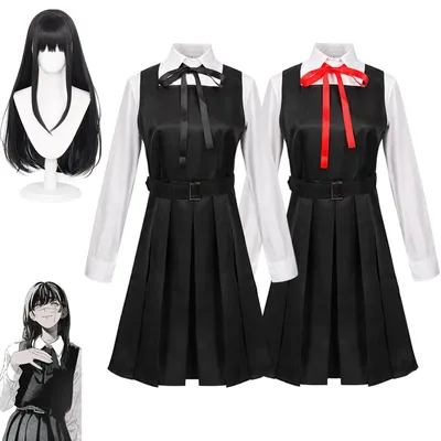 Mitaka Asa Cosplay Kostüme Anime Kettensäge Mann Cosplay Mitaka Asa JK Uniform Rock Krawatte Kleid Image