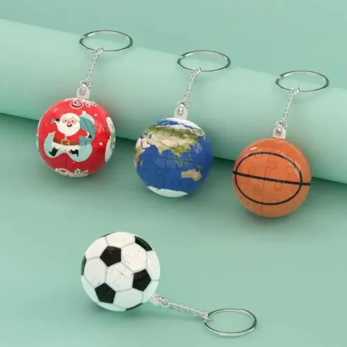 Ball förmige Puzzle Weihnachts ball Basketball Astronaut 3d Ball Puzzles Schlüssel ring Erde DIY