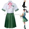 Anime Suzume No Tojimari Iwado Suzume Costume Cosplay gonna verde camicia uniforme vestito vestito