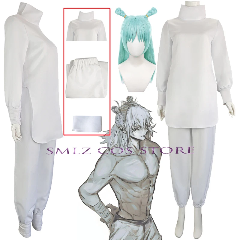 Jujutsu Kaisen Cosplay Anime Kashimo Hajime Cosplay Weiße Uniformen Anzug Perücke Halloween Party Kostüm Outfit für Frauen Männer Image