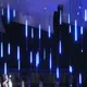 Guirlande lumineuse LED en forme de pluie de météores 8 tubes de 30/50cm décorations d'arbre de