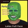 Cosplay Horror Jim Carrey Mask Funny Green Monster Latex Heagear spaventoso Geek Stanley maschere a
