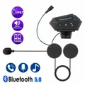 Casque de moto sans fil Bluetooth 5.0 casque de moto écouteurs mains libres lecteur de musique