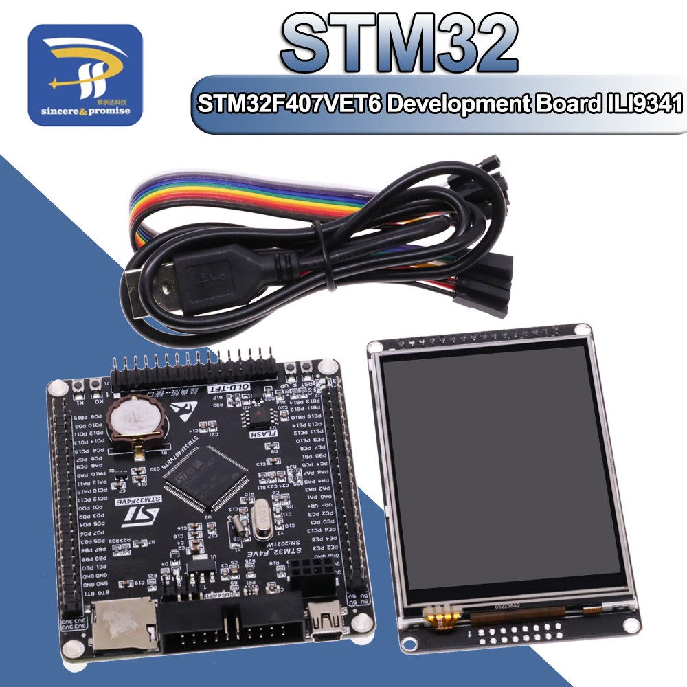 STM32F407VET6 Entwicklung Bord Cortex-M4 STM32 Mindest System Lernen Board ARM Core Board + 3,2 Zoll LCD TFT Mit Touch Screen Image