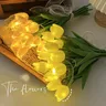 5/10 pz tulipano simulazione fiore luminoso LED tulipano Bouquet tulipano lampada da notte regalo di