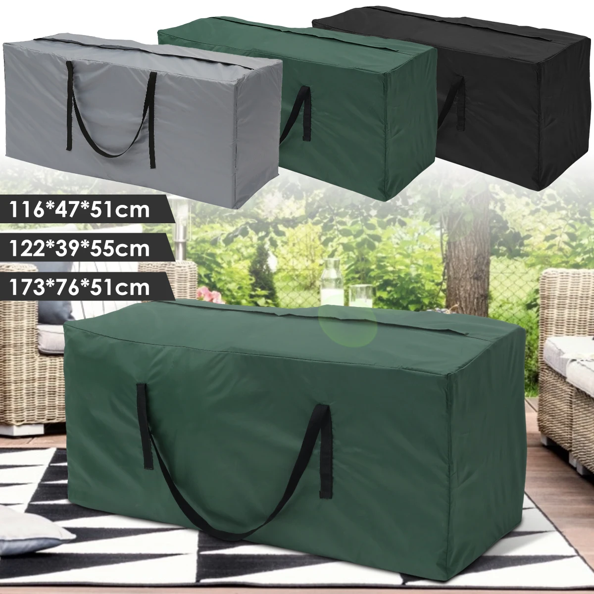 Kissen Lagerung Tasche Große Kapazität Möbel Schutzhülle Outdoor Garten Wasserdicht Staubdicht Weihnachten Baum Organizer Neue Image
