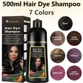 FENKANG-Shampooing colorant pour cheveux 3 en 1 100ml/500ml colorant pour chevelure noire