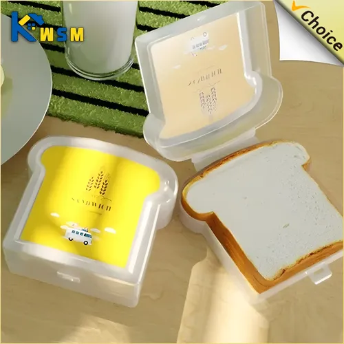 1-3 Stück transparente Brotbox tragbare Toastbrot Sandwich wieder verwendbare Toastbrot Sandwich Box